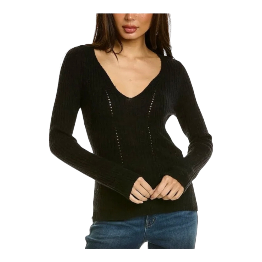 Allsaints Rhoda Jumper V-neck Sweater in Black